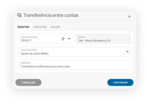 transferencia entre contas